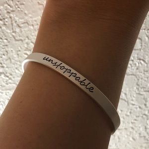 NWT Unstoppable silver cuff bracelet